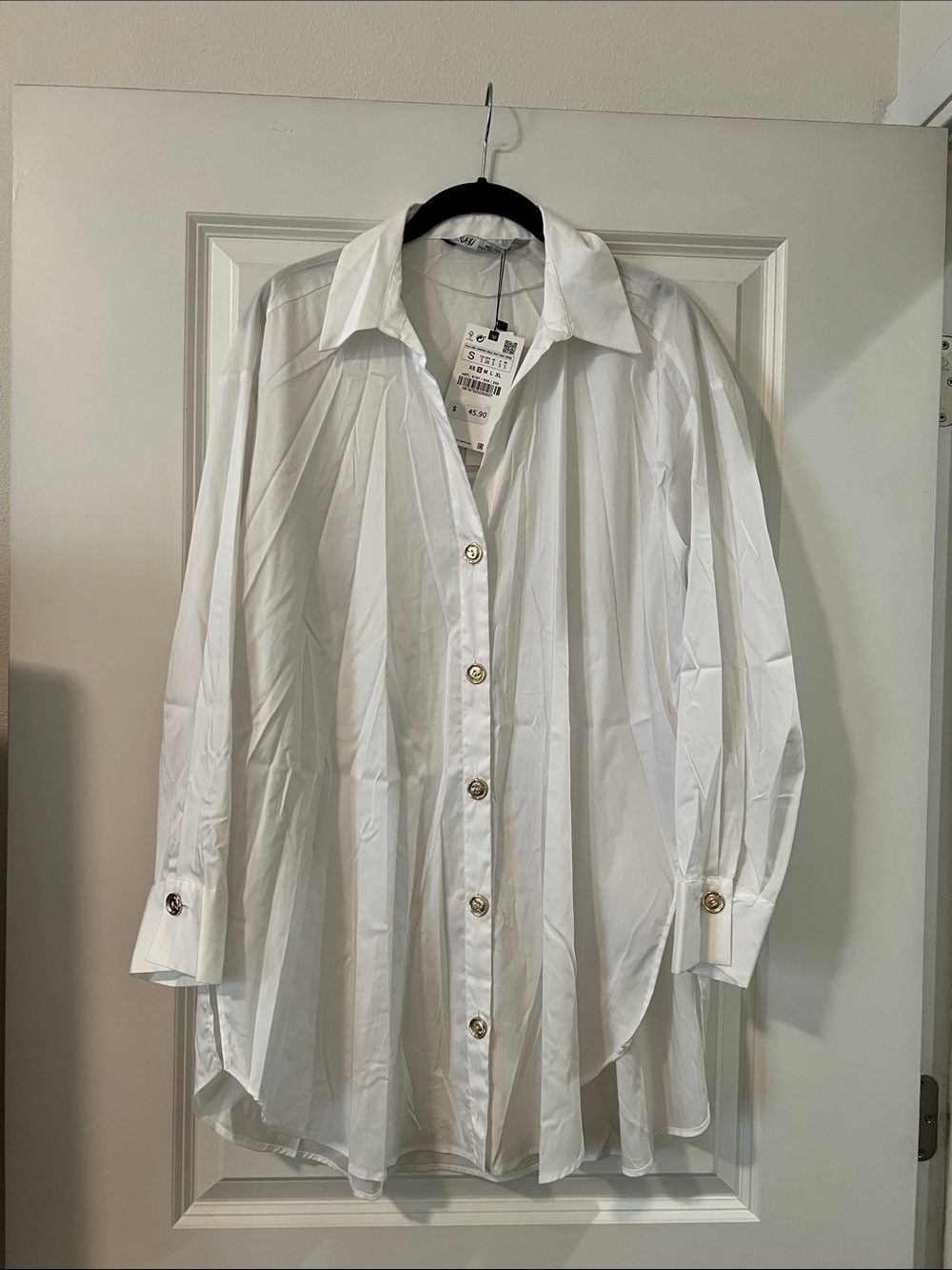 Zara Button-Down Long-Sleeve Shirt